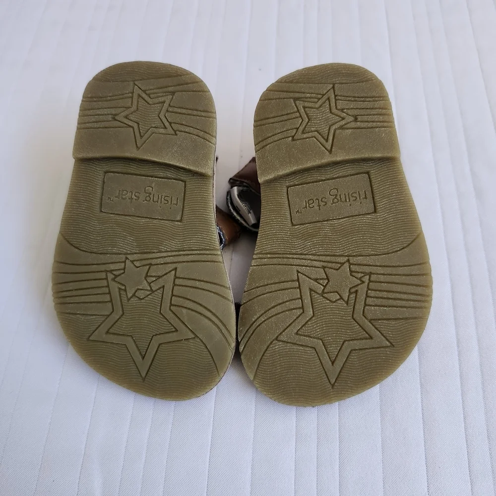 Rising Star Brown and Pink Kids Sandals